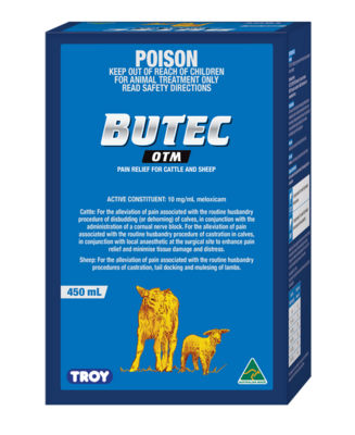 Troy Butec OTM - 450 ml Pain Relief for Cattle & Sheep