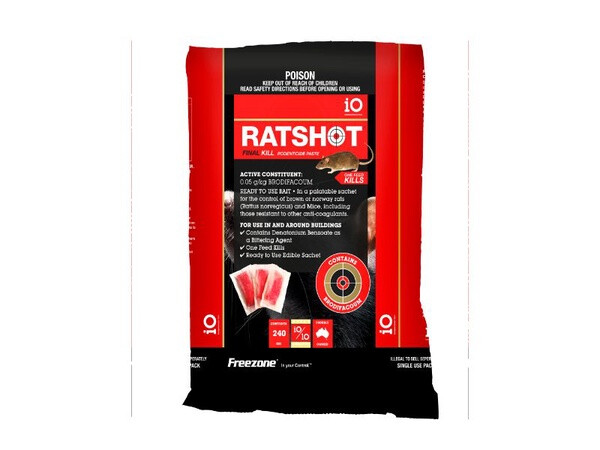 iO Ratshot Final Kill Red Paste - Active: Brodifacoum  -  240 grams or 1 kg