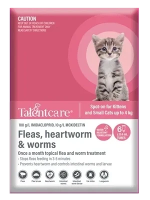 Talentcare Spot-on for Kittens and Small Cats up to 4 kg 6 pack