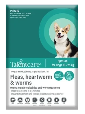 Talentcare® Spot-on for Dogs 10 – 25 kg
6 pack