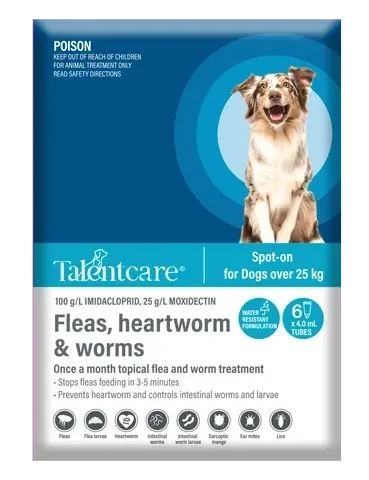 Talentcare® Spot-on for Dogs over 25 kg
6 pack