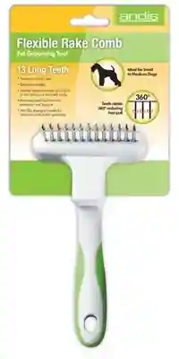 Andis Flexible Rake Comb White Lime Green