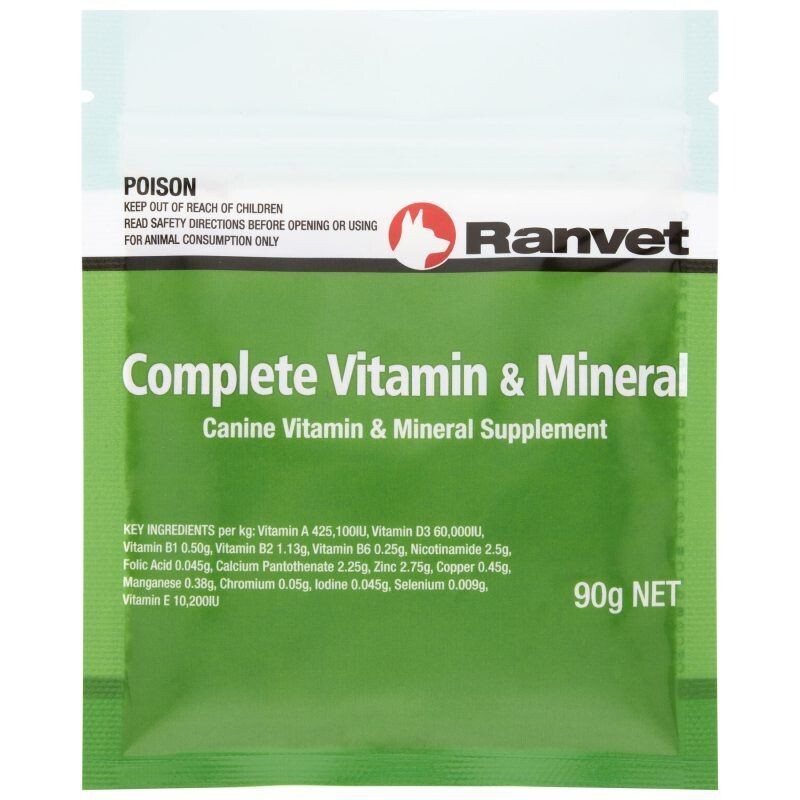 Ranvet Complete Vitamin & Mineral for Dogs  90 grams