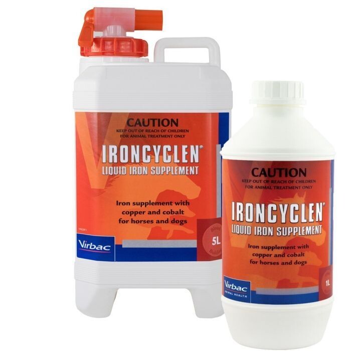 Virbac Ironcyclen Horse    1 litre or 5 litres or 10 litres