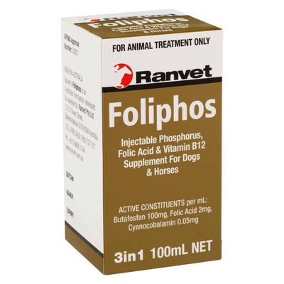 Ranvet Foliphos® Phosphorus, Folic Acid & B12 3I in Injection 100 ml