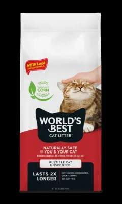 Worlds Best Cat Litter Multi  Cat Red  - 6.35 kg or 12 kg