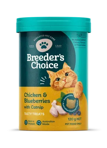 Breeder's Choice Cat Treats Chicken & Berries with Catnip 120 grams