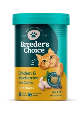 Breeder's Choice Cat Treats Chicken & Berries with Catnip 120 grams