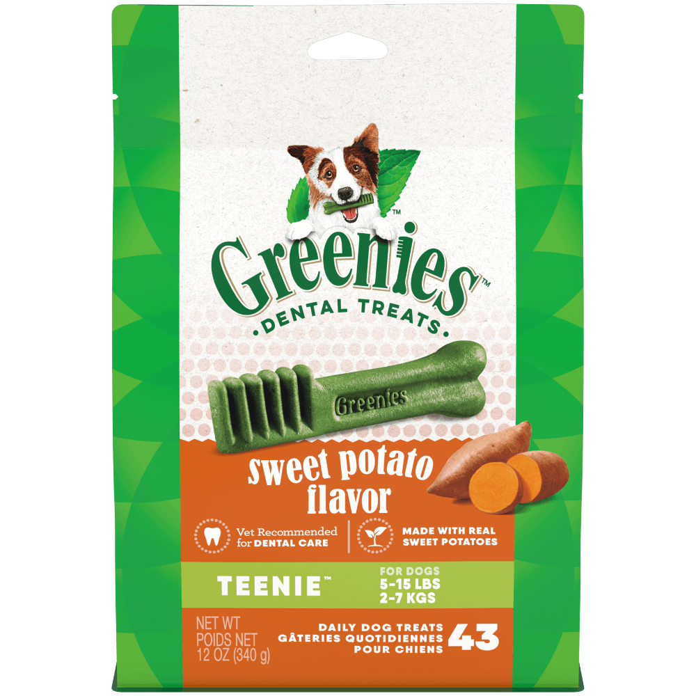 Greenies Sweet Potato Flavour Tennie Dog Dental Treats 43 Pieces  -  340 grams