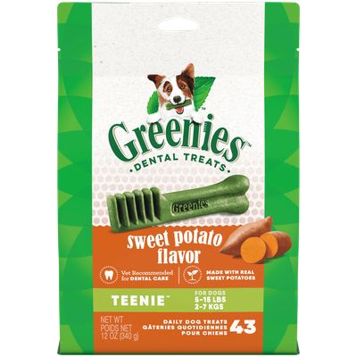 Greenies Sweet Potato Flavour Tennie Dog Dental Treats 43 Pieces  -  340 grams