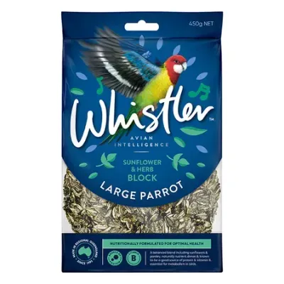 Whistler Large Parrot Block Sunflower Herb Blend Treat  -  450 grams