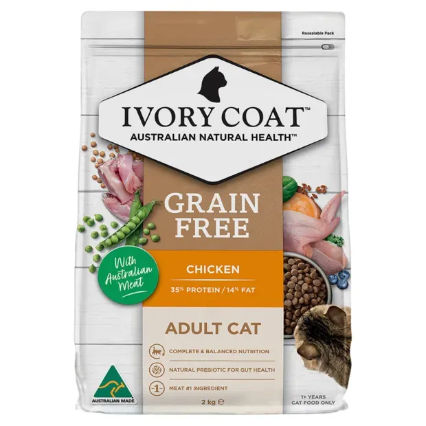 Ivory Coat Adult Cat Grain Free Chicken  -  2 kg or 4 kg