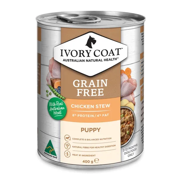 Ivory Coat Grain-Free Puppy Chicken  -  400 grams x 12