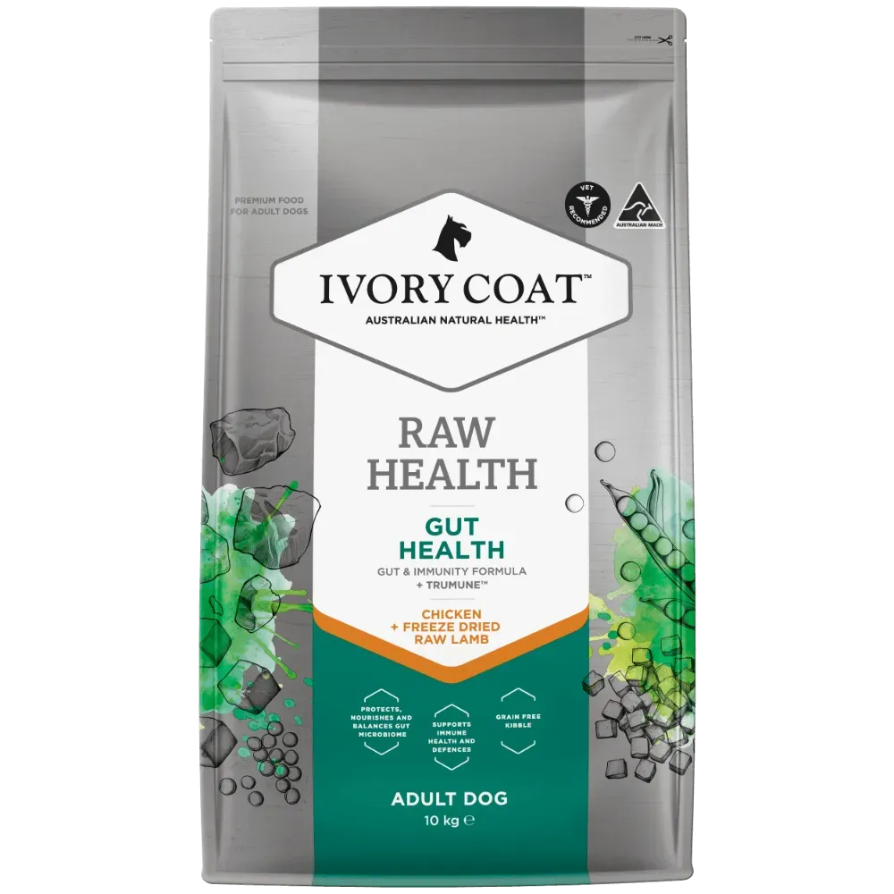 Ivory Coat Raw Health Adult Chicken Gut Health  -  1.89 kg or  10 kg