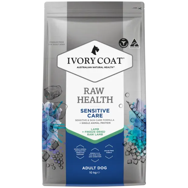 Ivory Coat Raw Health Adult Lamb Sensitive  -  1.89 kg or  10 kg