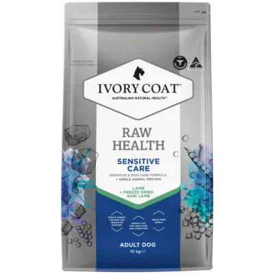 Ivory Coat Raw Health Adult Lamb Sensitive  -  1.89 kg or  10 kg