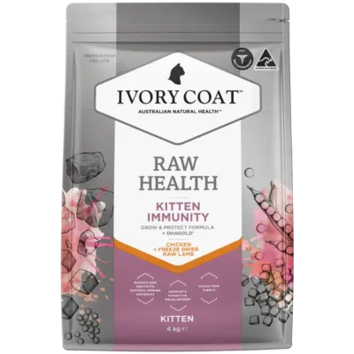 Ivory Coat Raw Health Kitten Immunity Dry Food  -  2 kg or 4 kg