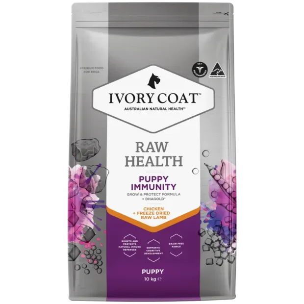Ivory Coat Raw Health Puppy Chicken Immunity  -  1.8 kg or 10 kg