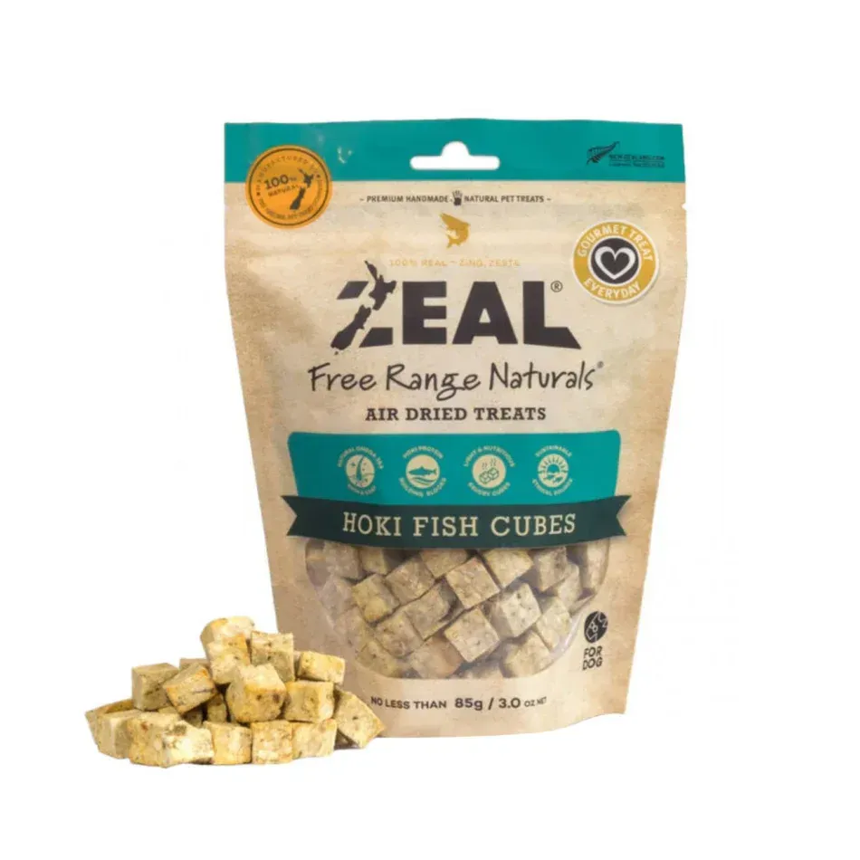 Zeal Hoki Fish Cubes  -  85 grams