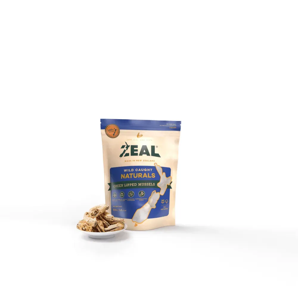 Zeal Pet Treats Freeze Dried Green Lipped Mussels  -  50 grams