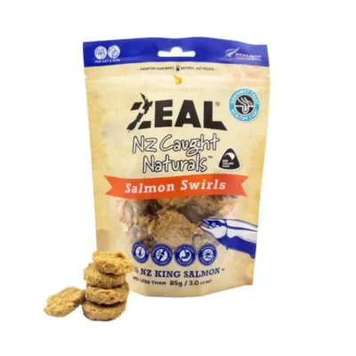 Zeal Freeze Dried Salmon Swirls for Cats and Dogs  -  85 grams