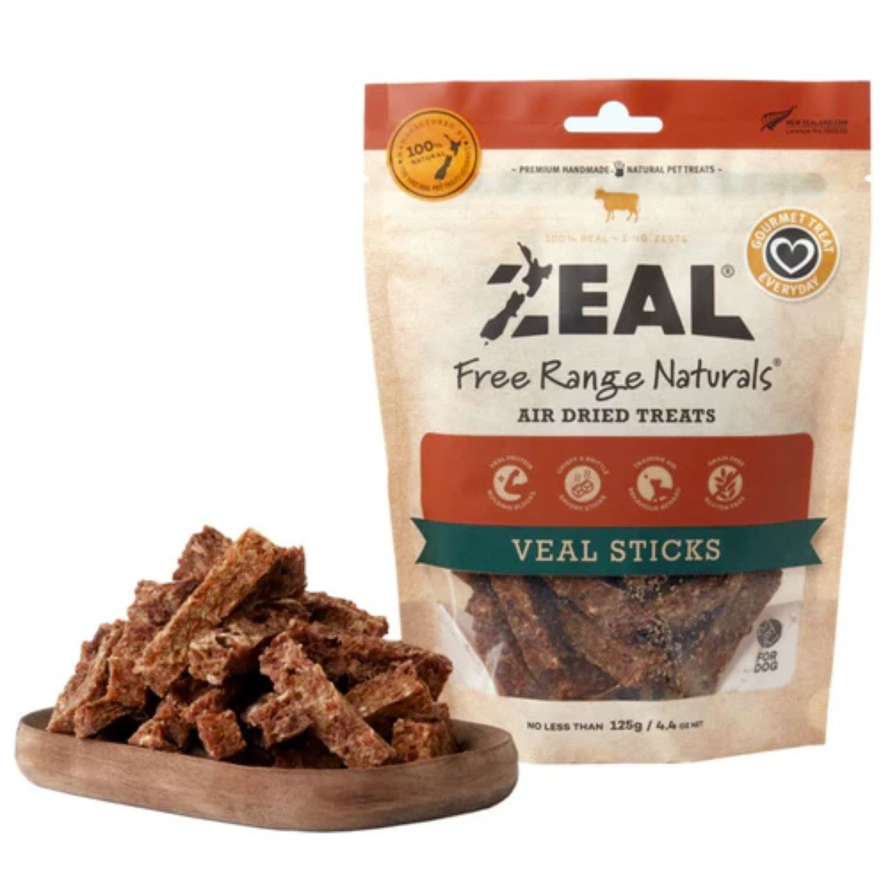 Zeal Free Range Air Dried Veal Sticks  -  125 grams