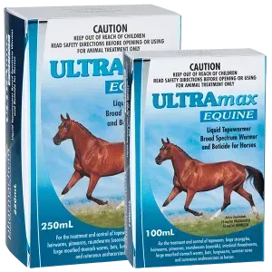 ULTRAMAX Equine Liquid Wormer A Broad Spectrum Wormer and Boticide for horses   -  100 ml or 250 ml