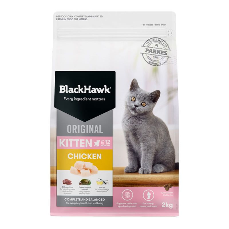 Black Hawk Original Kitten Food Chicken  -  2 kg , 4 kg or 8 kg
