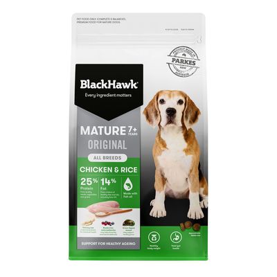 Black Hawk Original Mature Dog Food Chicken & Rice  -  3 kg or  20 kg