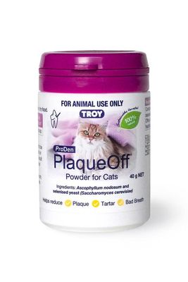 Troy Plaque Off Powder for Cats   40 grams