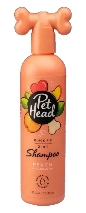 Pet Head Quick Fix Peach 2 In 1 Shampoo For Dogs  -  300 ml