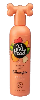 Pet Head Quick Fix Peach 2 In 1 Shampoo For Dogs  -  300 ml
