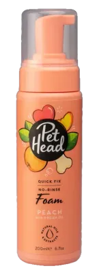 Pet Head Quick Fix Peach Dry Clean Foam For Dogs  -  200 ml