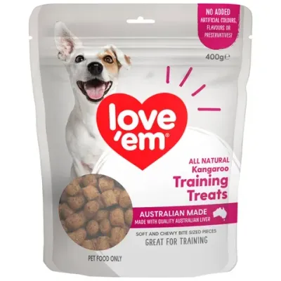 Love em Training Treat Roo  -  400 grams
