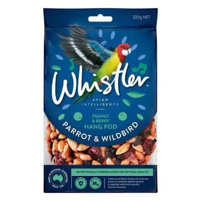 Whistler Parrot and Wild Bird Pod Berries & Peanut Blend -  320 grams