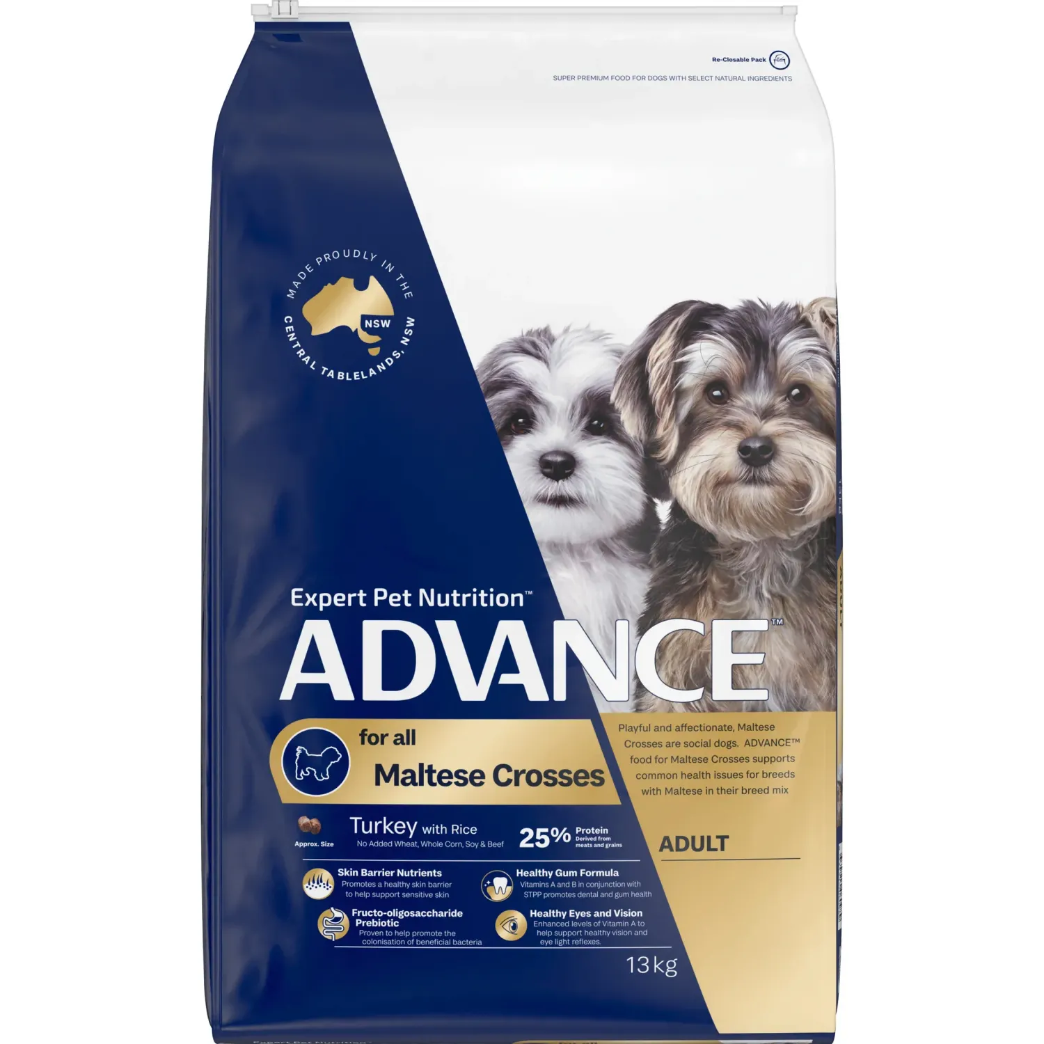 Advance Maltese Cross Adult Dog Food  -  13kg