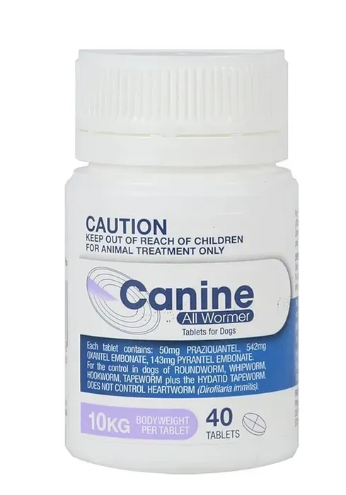 Value Plus Canine All Wormer  10 kg  -  40 tablets