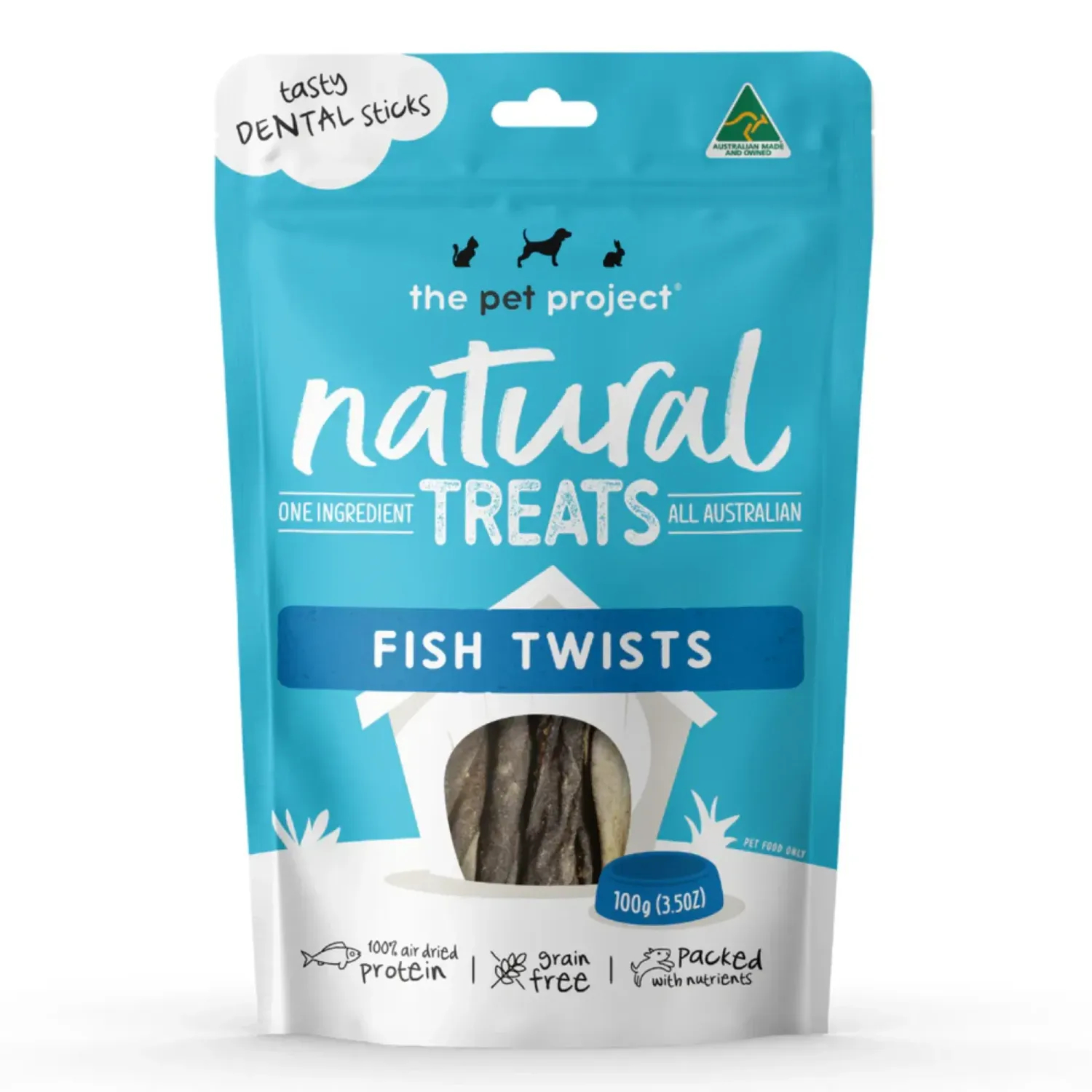 The Pet Project Dog Treat Fish Twists 100 grams