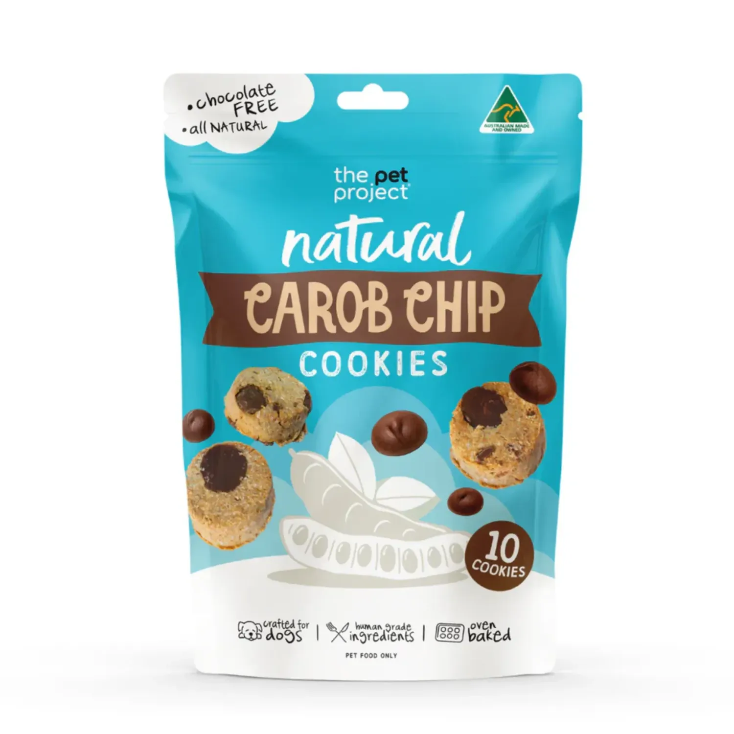 The Pet Project Dog Treat Carob Chip Cookies  -  10 Pack
