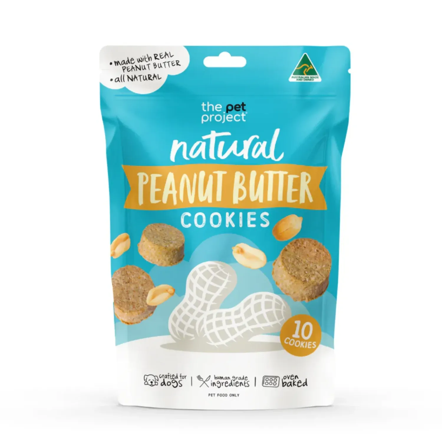 The Pet Project Dog Treat Peanut Butter Cookies  -  10 Pack