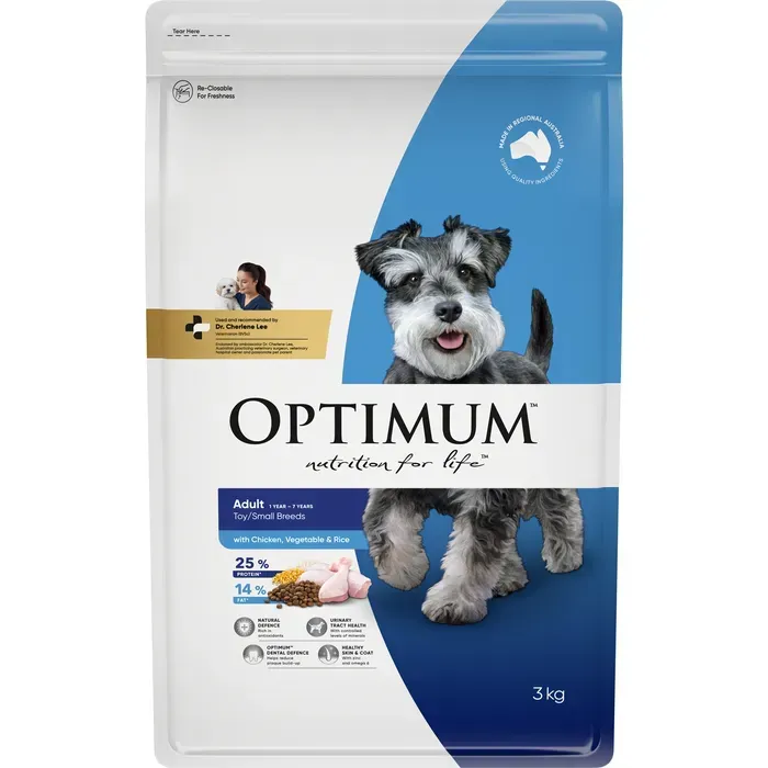 Optimum Adult Dry Dog Food Small Breed Chicken, Vegetable & Rice  - 3 kg
