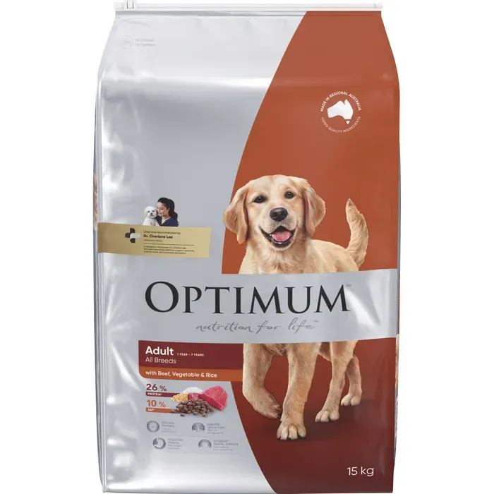 Optimum Dog Adult Beef  Vegetable & Rice  15 kg