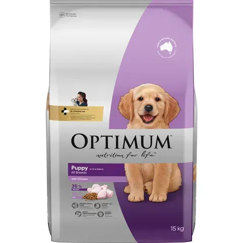 Optimum Puppy Dry Dog Food Chicken  -  15 kg