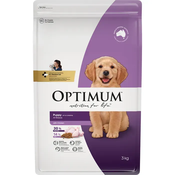 Optimum Puppy Dry Dog Food Chicken  -  3 kg