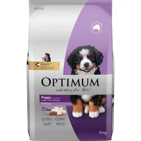 Optimum Puppy Large  Breed Dry Dog Food Chicken -  15 kg