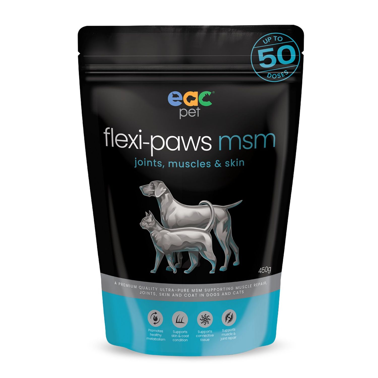 EAC Animal Care In Fusion MSM Joint Muscle And Skin Supplement For Dogs And Cats  -  450 grams