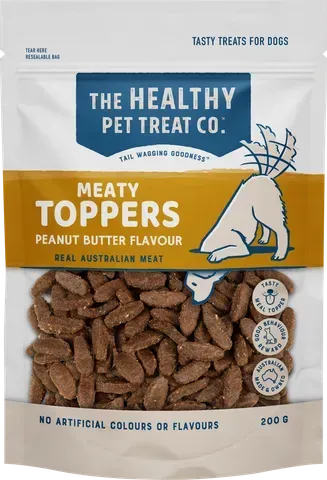 Healthy Pet Treat Company Meaty Toppers Peanut Butter  -  200 grams