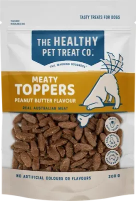 Healthy Pet Treat Company Meaty Toppers Peanut Butter  -  200 grams