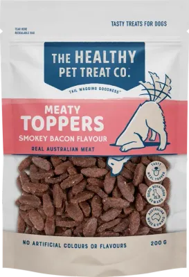 Healthy Pet Treat Company Meaty Toppers Smokey Bacon  -  200 grams
