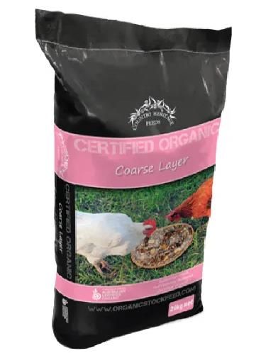 CHF Organic Coarse Layer Mix Chicken Feed  -  20 kg